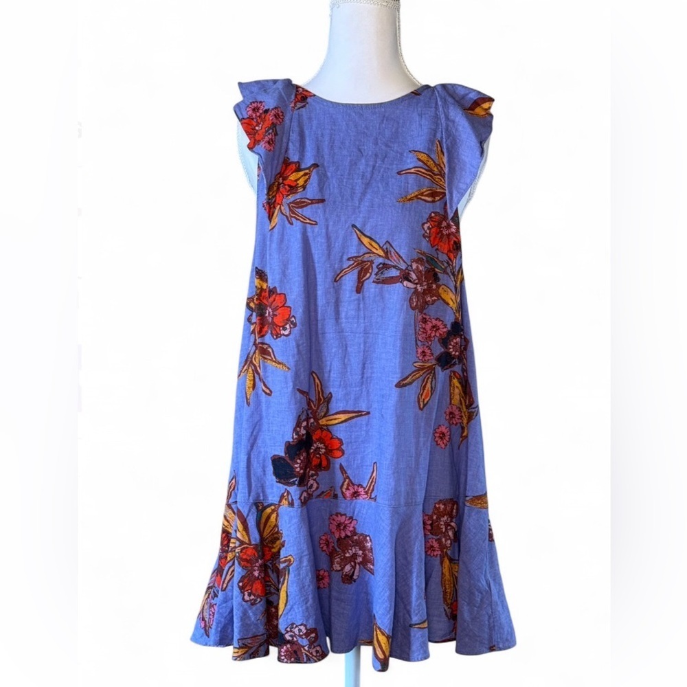 Free People Blue Floral Tunic